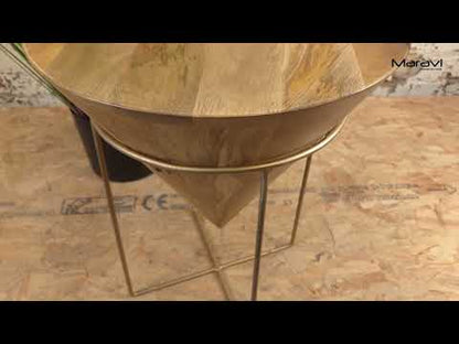 Tamia Wooden Cone Unique Side Table Product Video