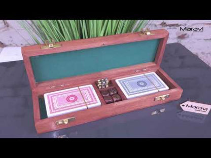 Deori Sheesham Wood Travel Cribbage Set