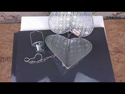 Lata Heart Lantern Hanging Decoration Tea Light Holder