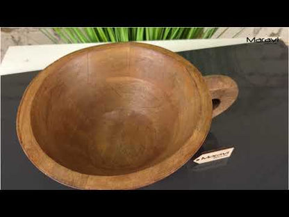 Baddo Mug Shape Wooden Bowl with Handle Product Video