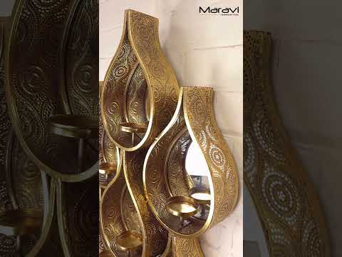Belluri Raindrop Mirror with Candle Holders Product Video