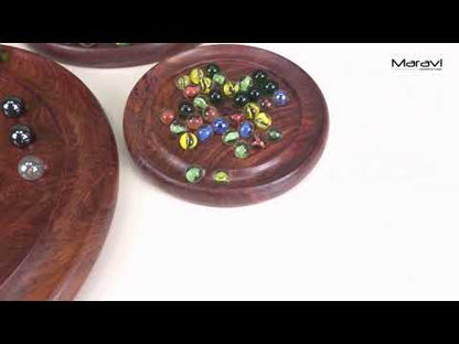 Jajur Wooden Solitaire Board Game Set
