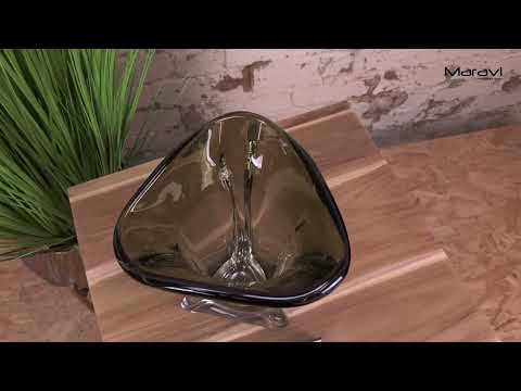 Tavira Luxury Olive Green Glass Vase Product Video