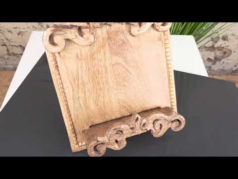 Darvik Wooden Recipe Book Stand Product Video