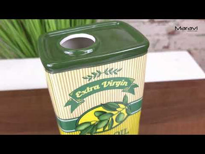 Norika Olive Oil Can Kitchen Vase 18cm