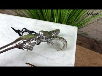 Khosa Ram's Head Metal Shoe Horn Antique Style Product Video