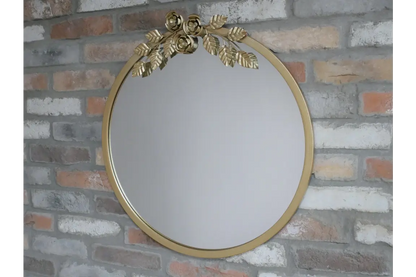 Naser Round Mirror with Flower Design Main Image