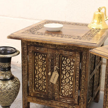 Side Tables Moroccan Style Carving