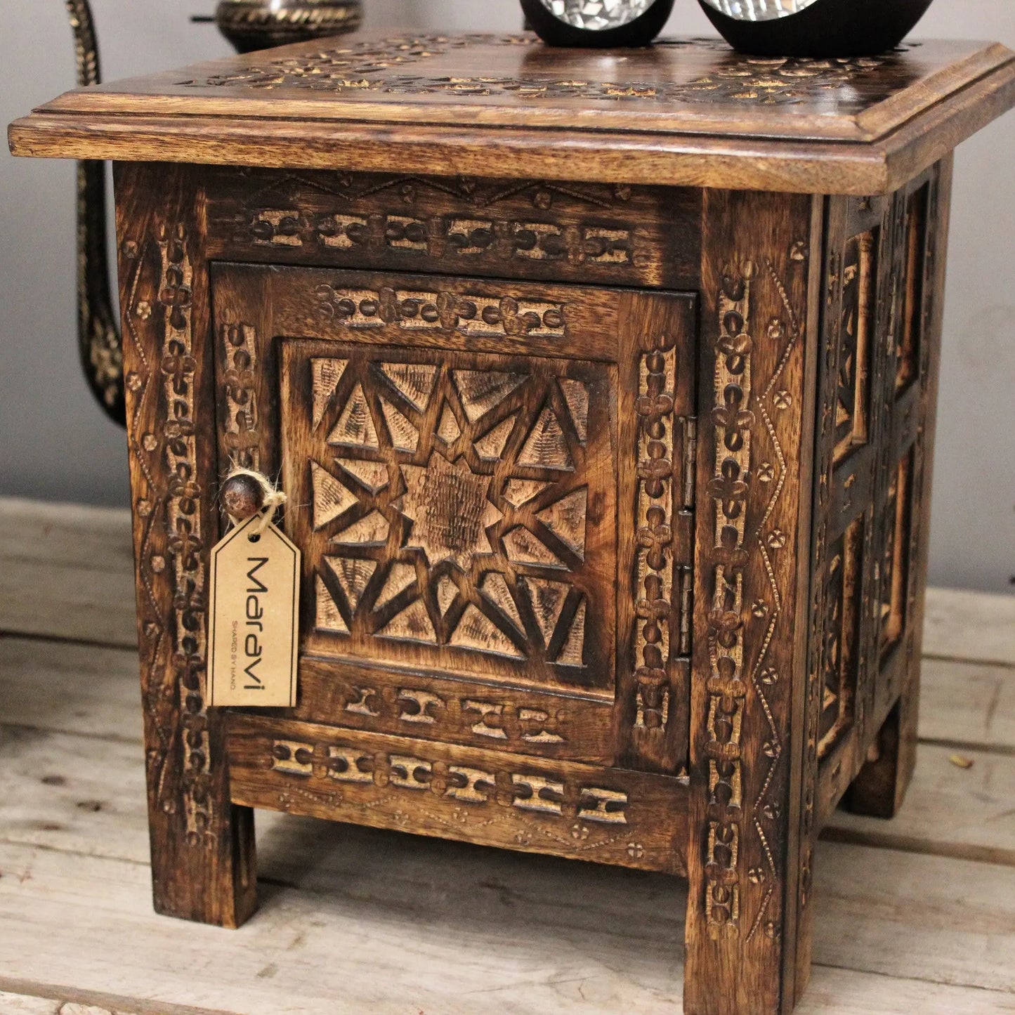 Rupicola Small Square Side Tables Moroccan Style Set of 2