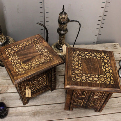 Rupicola Small Square Side Tables Moroccan Style Set of 2