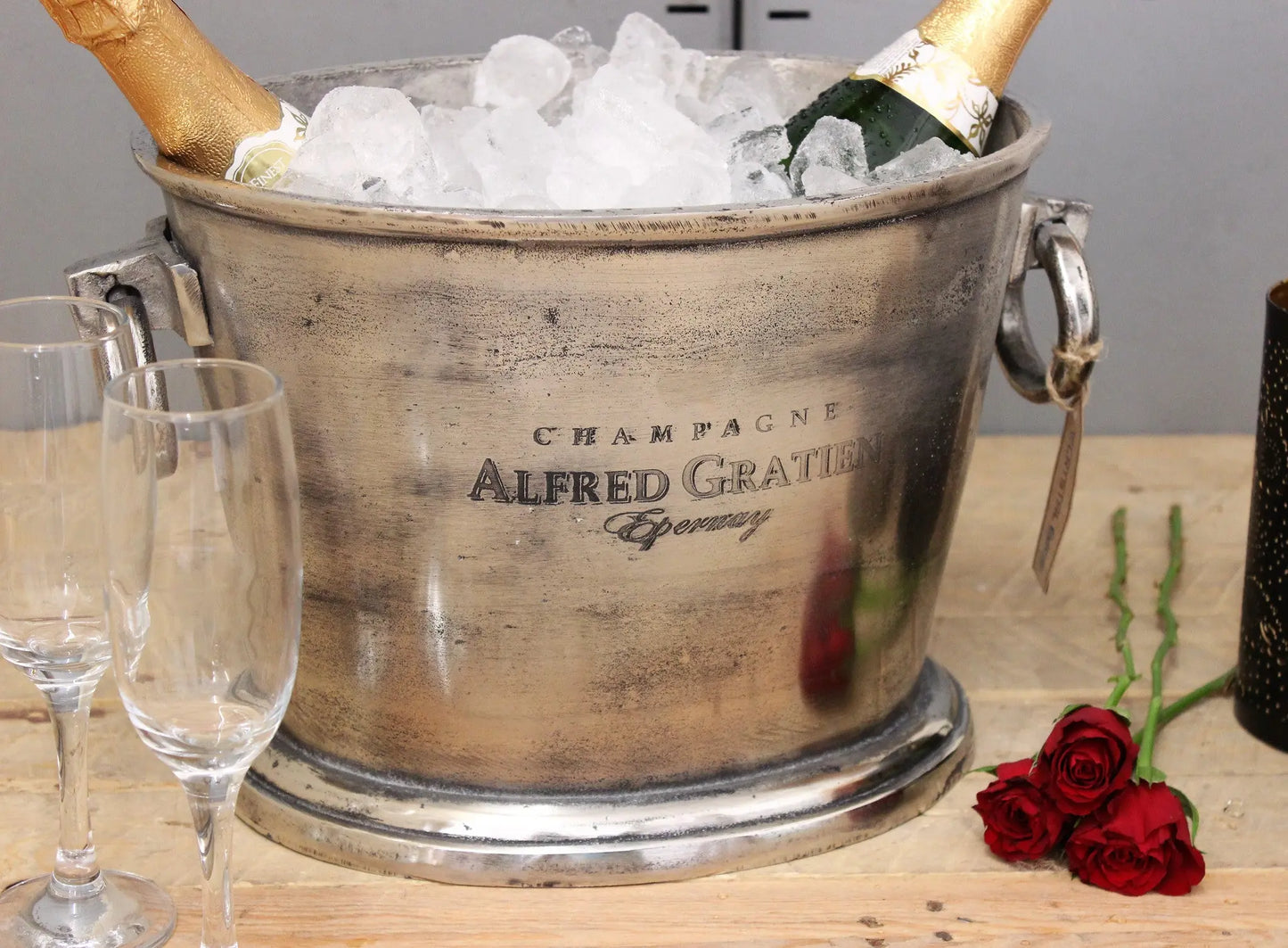 Alfred Gratien Luxury Champagne Cooler Ice Bucket Front Zoom In Image