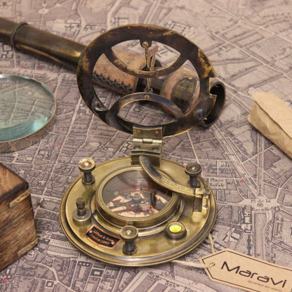 Gilbert and Sons Antique Compass Opened Up Image
