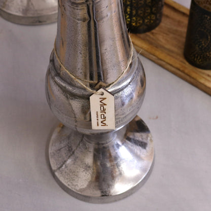 Meda Decorative Tall Metal Vase Base Closeup