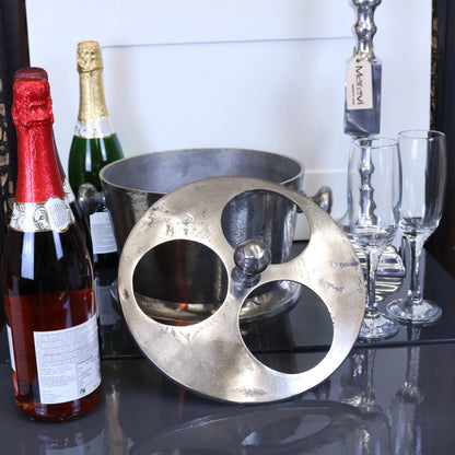 Chuhan Wine Ice Bucket 3 Bottle Section with Lid Opened