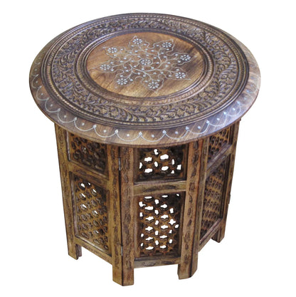 Damodar Wooden Side Table White Background Main Image