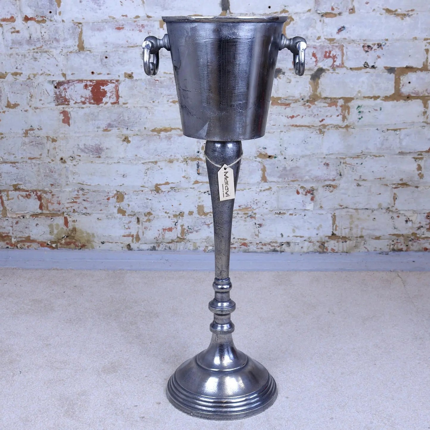 Indus Floor Standing Champagne Ice Bucket Straight on View