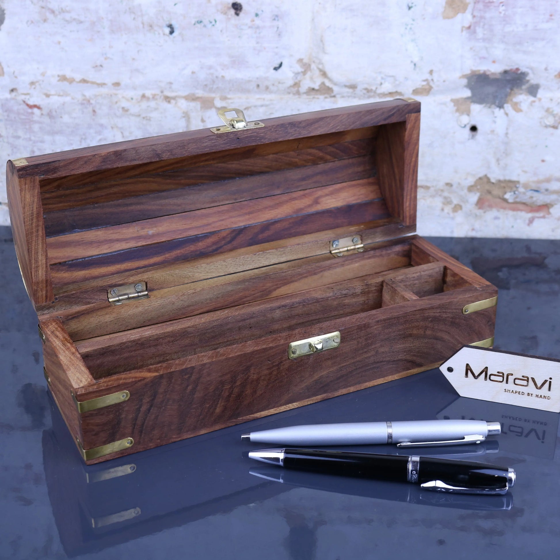 Dala Chest Style Pen Box Open Box