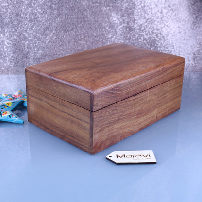 Khalka Plain Wooden Storage Boxes Extra Large Side View