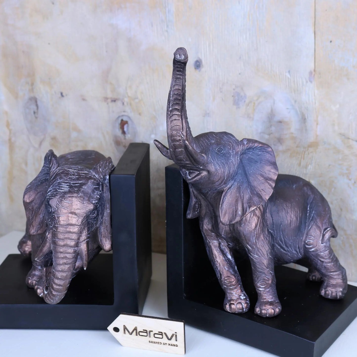 Laloor Elephant Bookends Side View 1