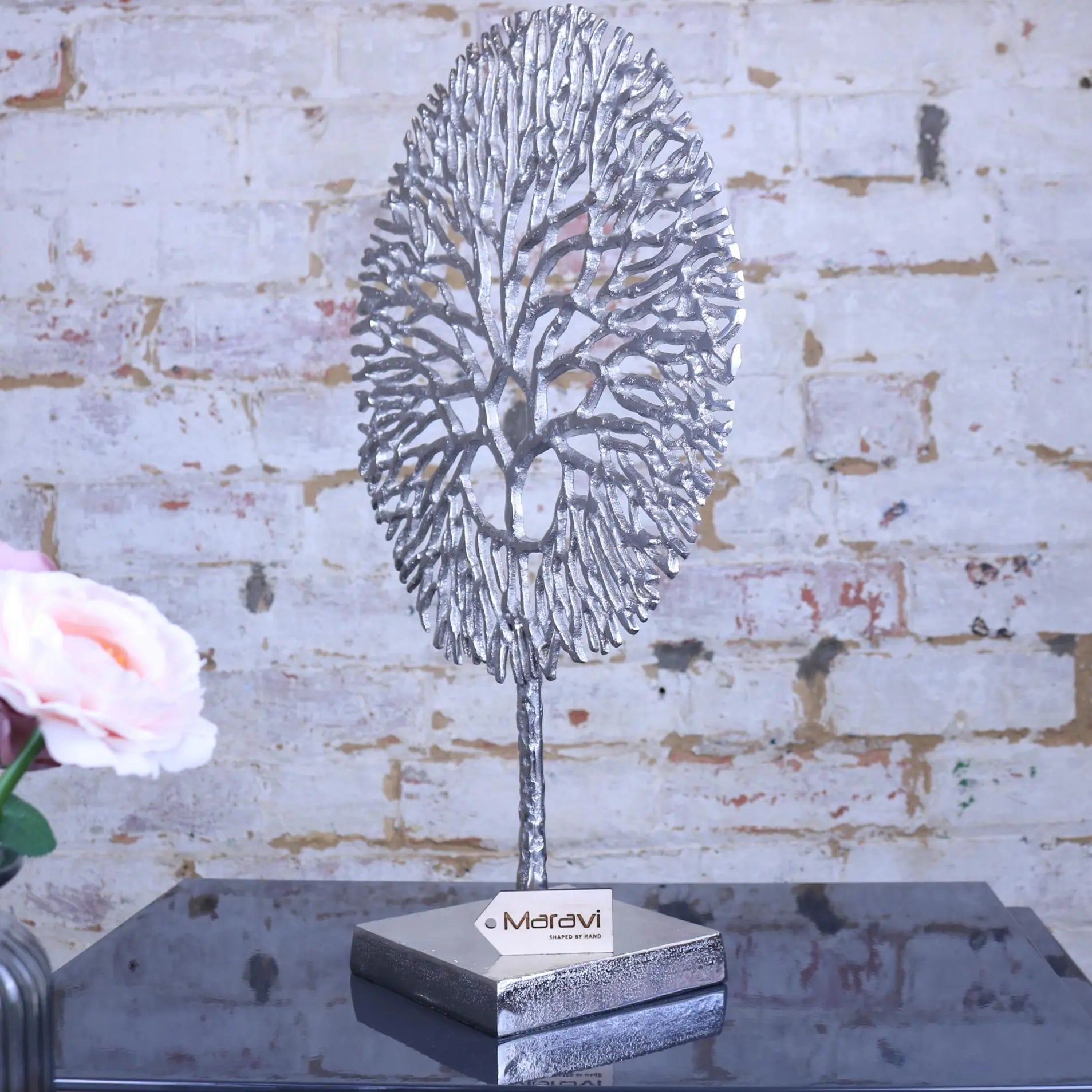 Lolam Metal Coral Sculpture 51cm Side View