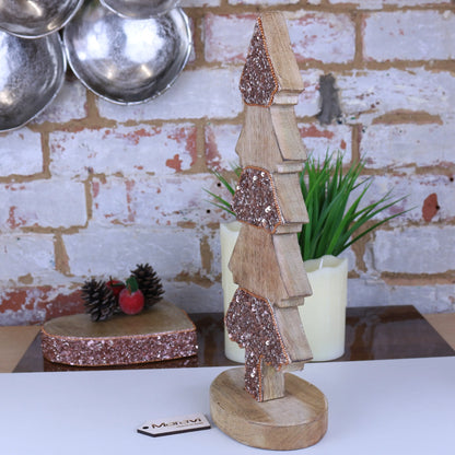 Lovell Christmas Tree Shape Table Decoration Copper Jewel Design 38cm Maravi