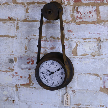 Sirtaul Pulley Style Industrial Wall Clock Maravi