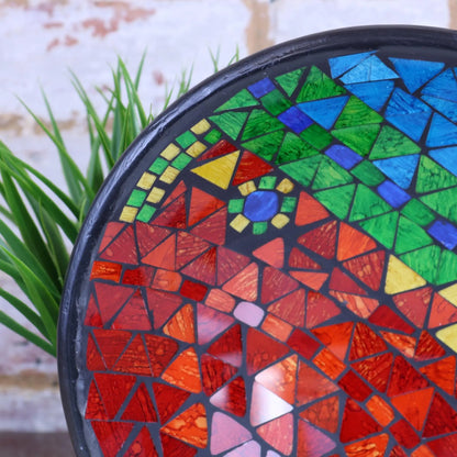 Rania Large Mosaic Bowl Rainbow Multicolour Tile Closeup
