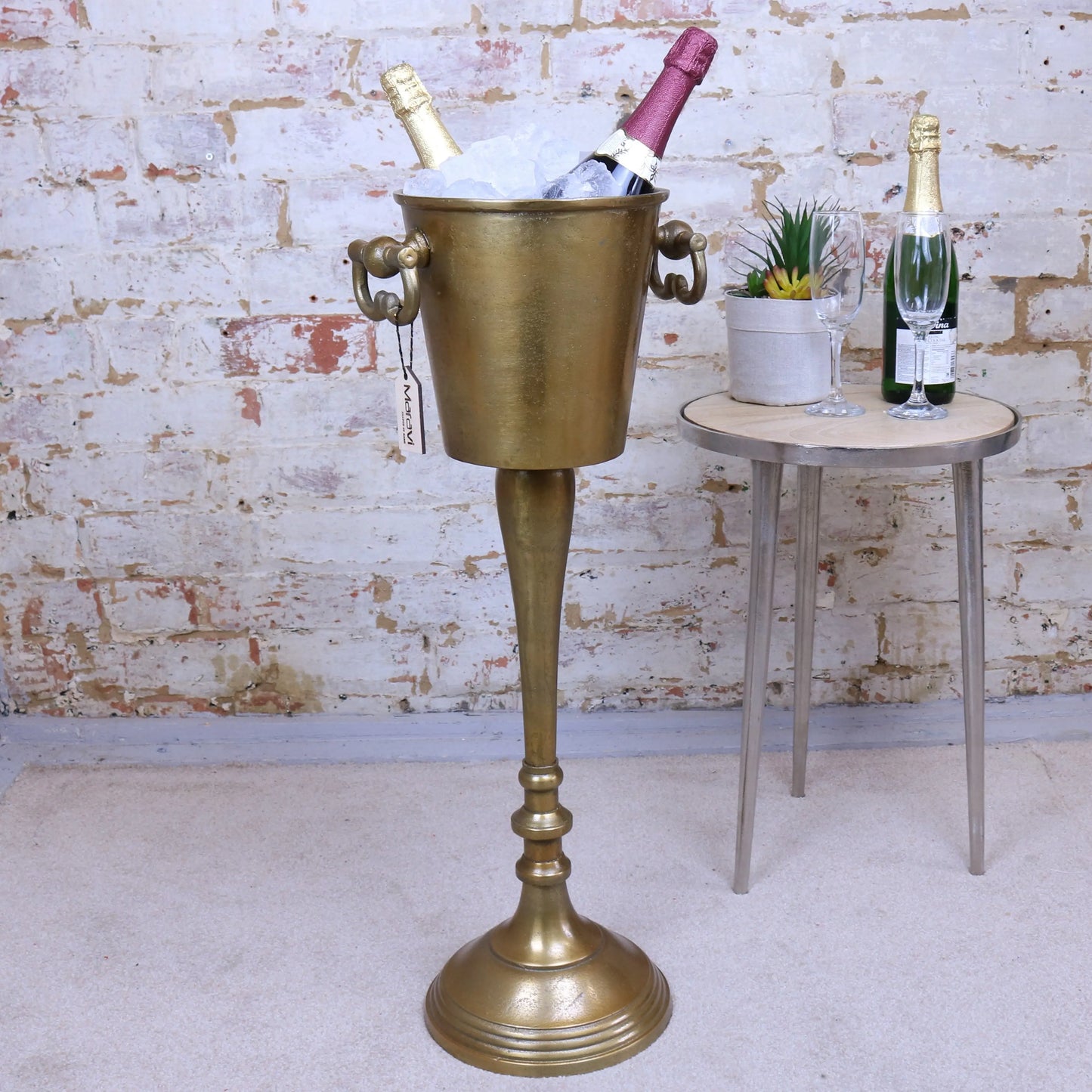 Indus Gold Floor Standing Champagne Ice Bucket Main Image