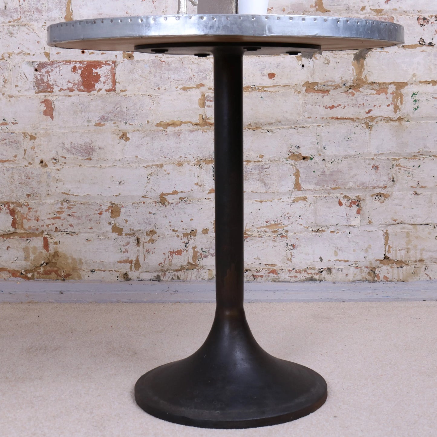 Hatra Industrial Style Metal Side Table Side View