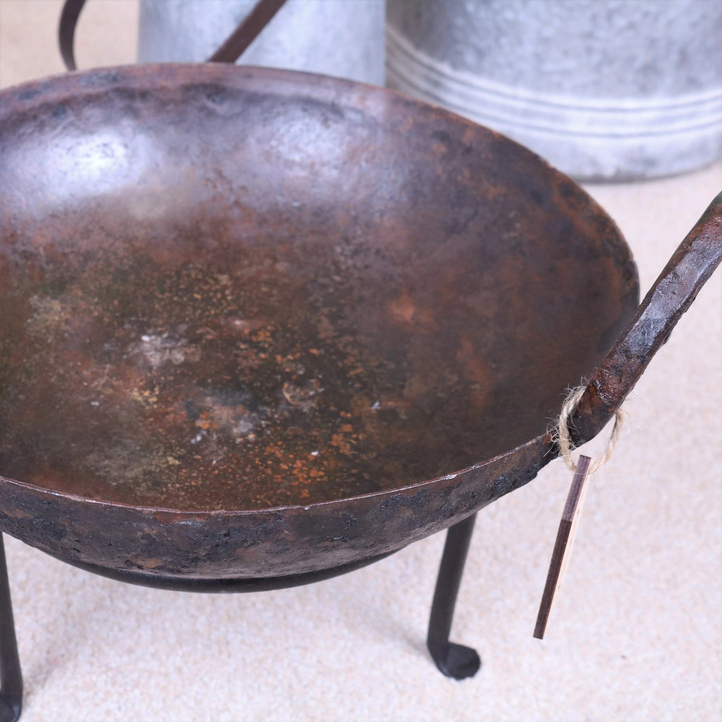 Vintage Kadai Bowl with Stand Garden Fire Bowl