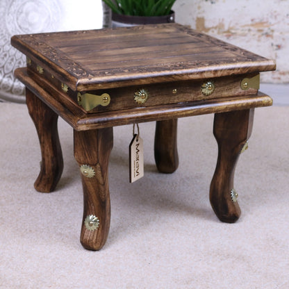 Pohar Small Wooden Footstool Main Image