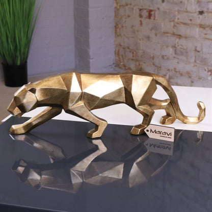 Lirbal Gold Geometric Simple Leopard Sculpture Main Image