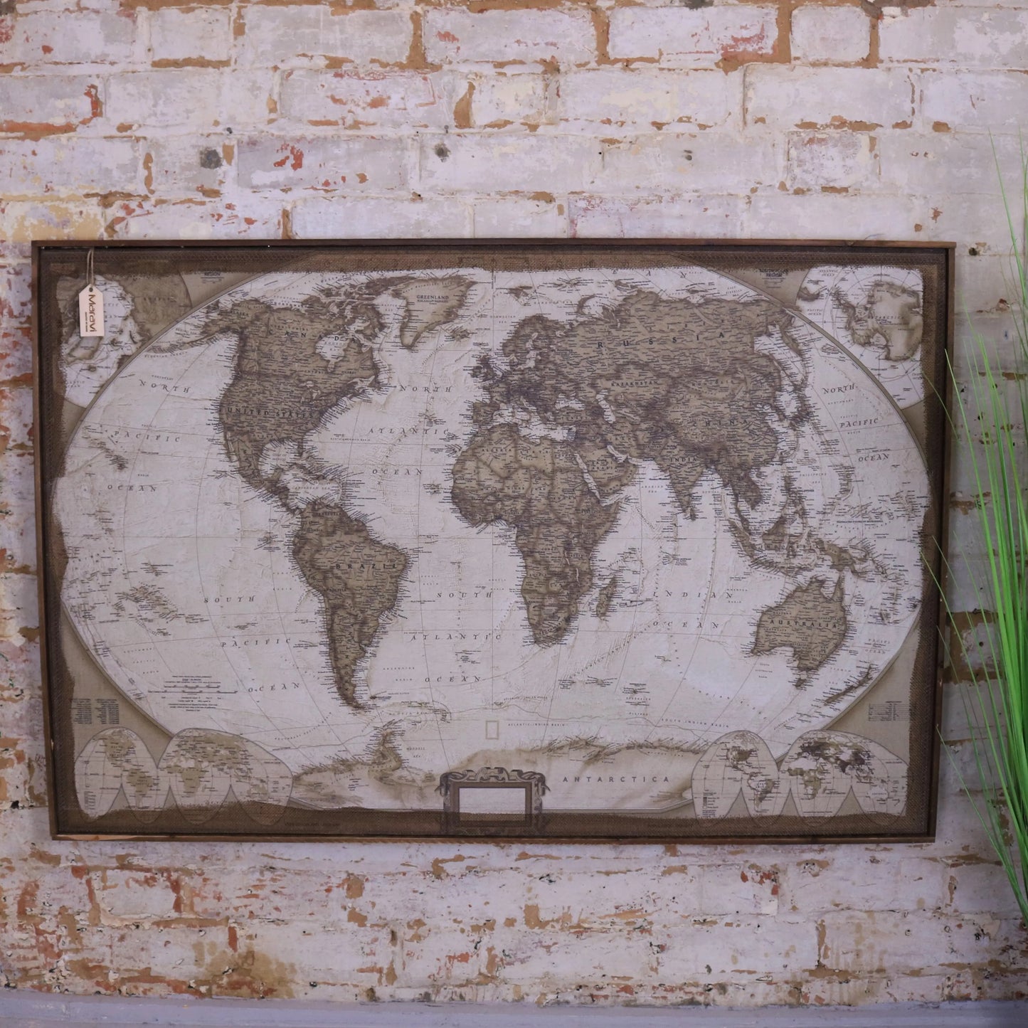 Vintage World Map Canvas Main Image
