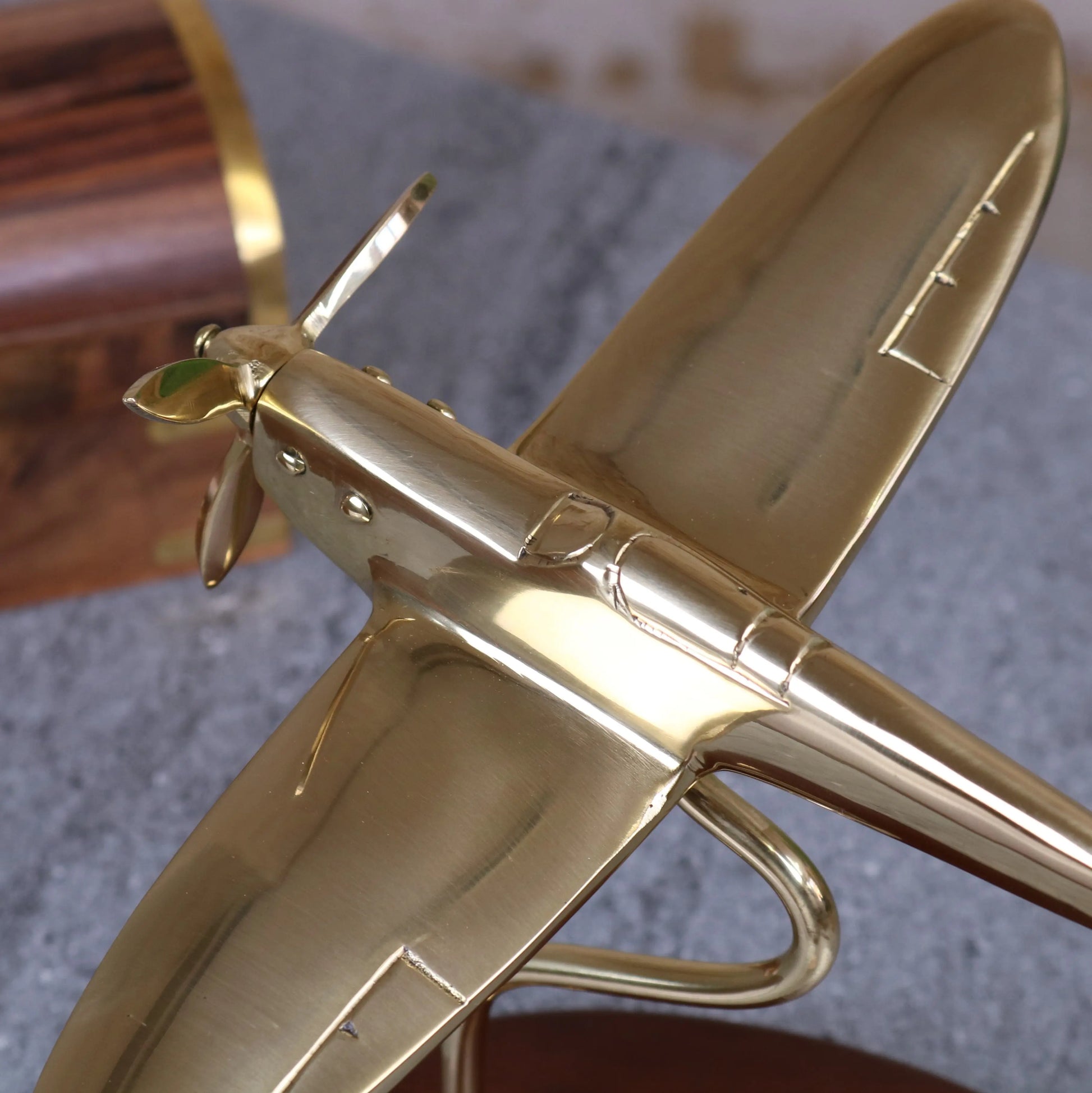 Brass 19cm Spitfire Model Top View
