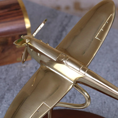 Brass 19cm Spitfire Model Top View