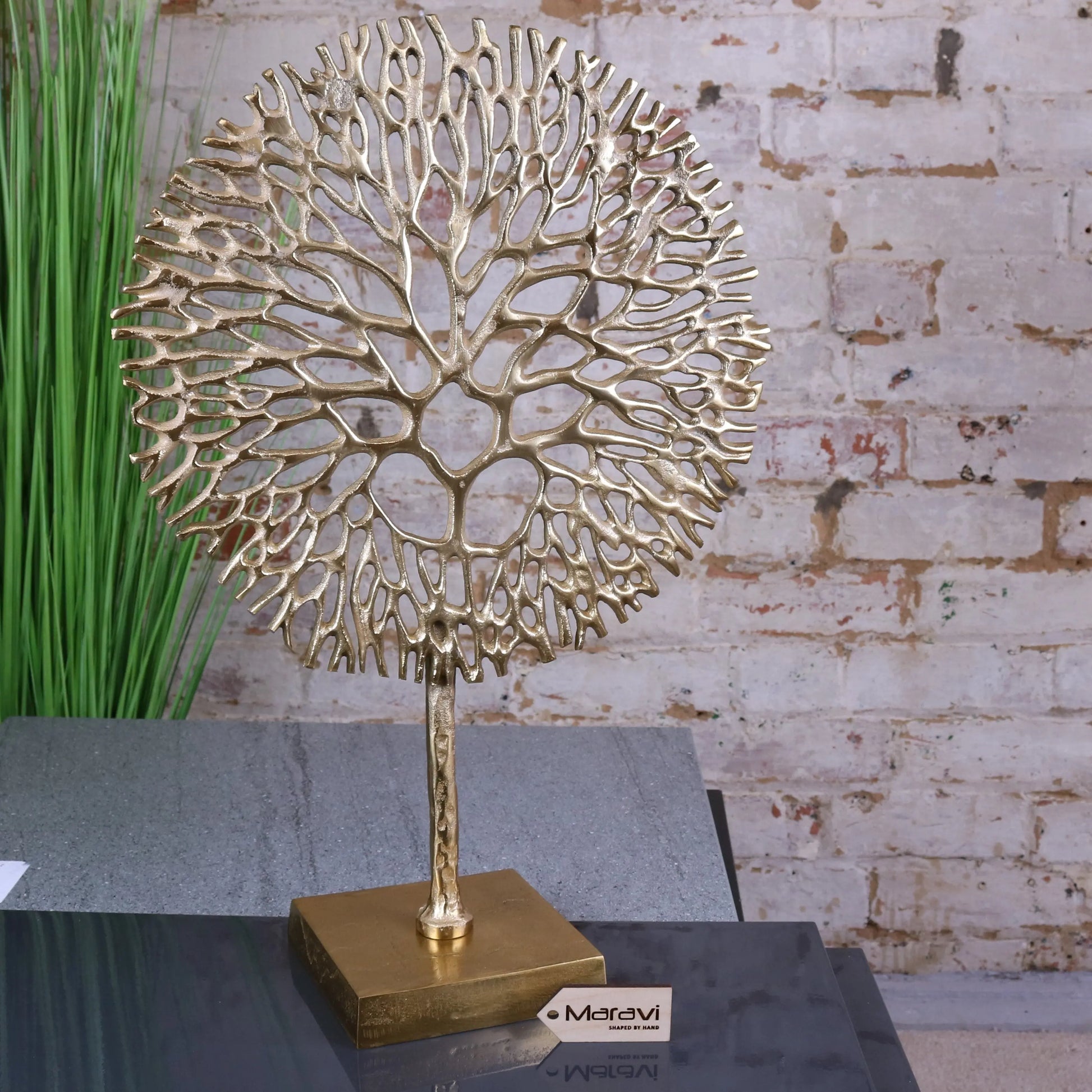 Lolam Metal Gold Coral Sculpture Main Image