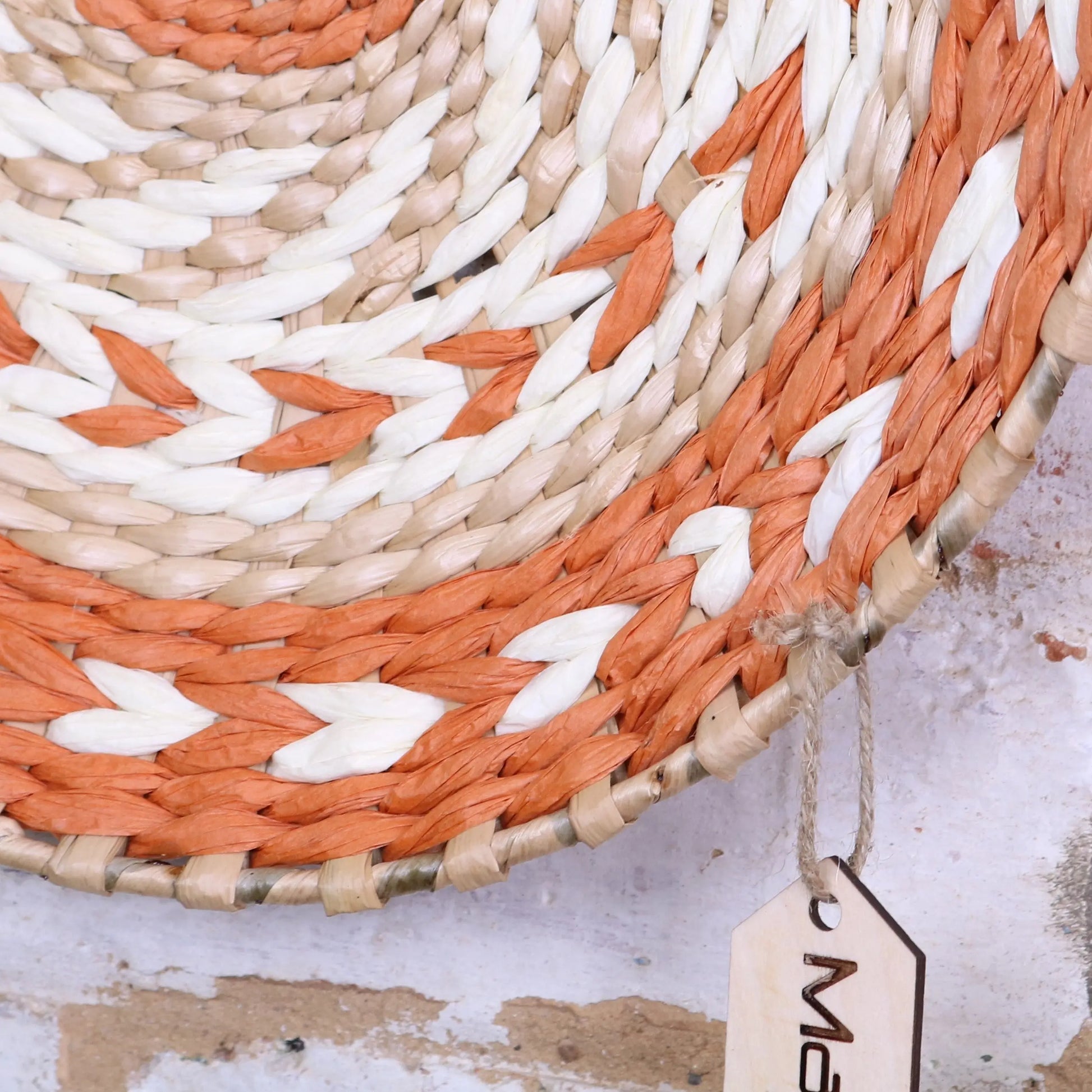 Kurasin Set of Wall Hanging Baskets Closeup of Weaving