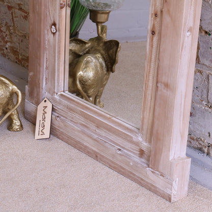 Betul Full Size Wooden Arch Mirror Closeup of Base