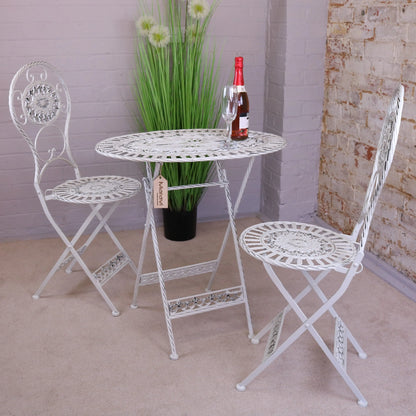 Odal 3 Piece Garden Table and Chairs Oval Shape Main Image