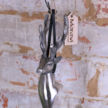 Khosa Animal Head Antique Style Shoe Horn Stag Design Closeup
