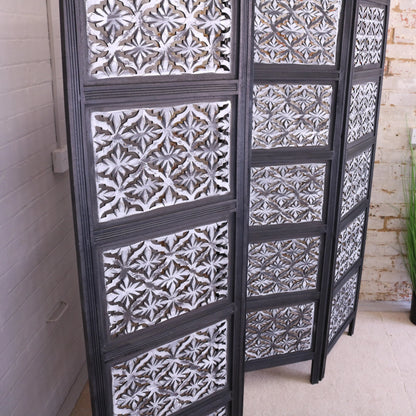 Amera Screen 4 Panel Screen Room Divider Side View