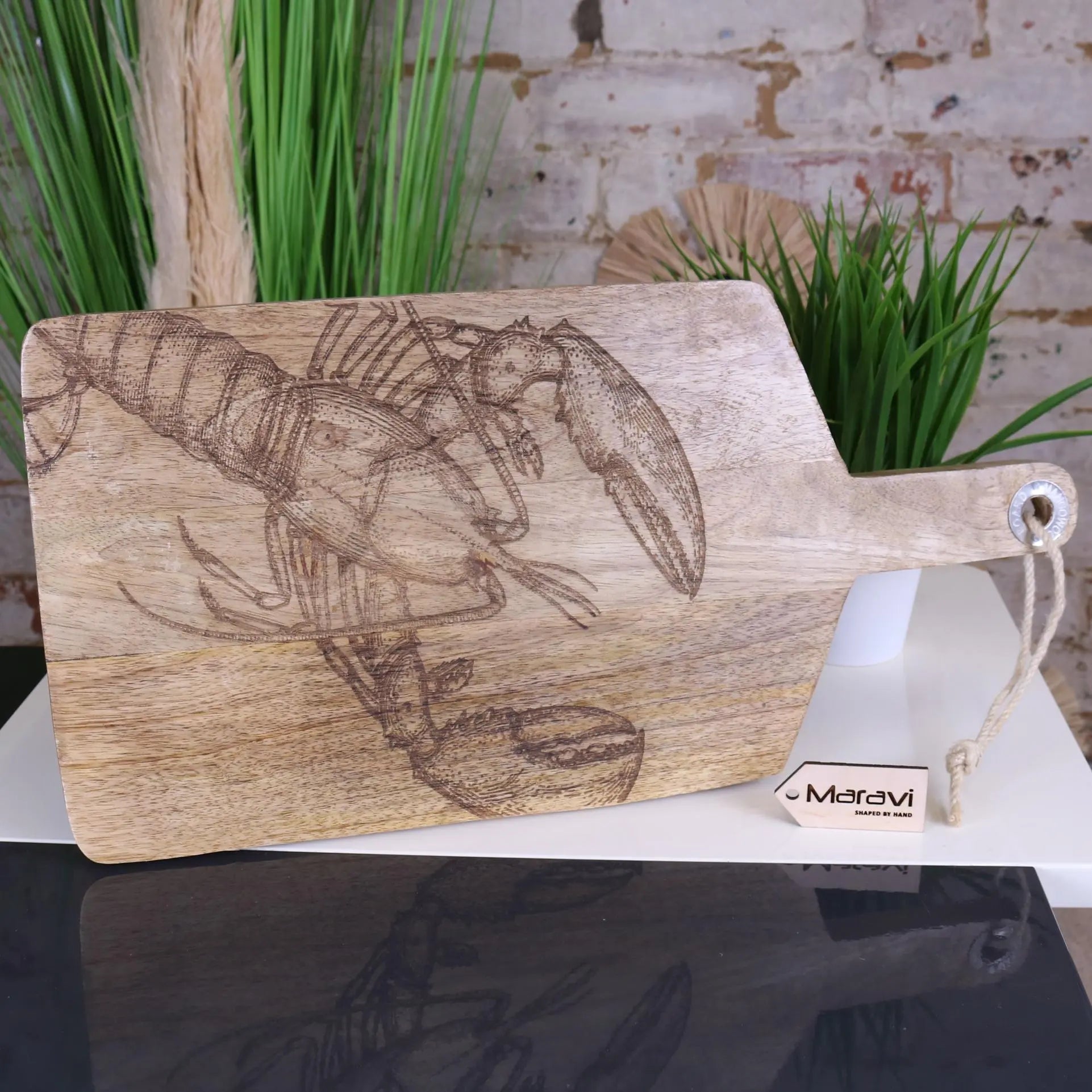 Rateka 50cm Engraved Seafood Serving Board Lobster Design Main Image