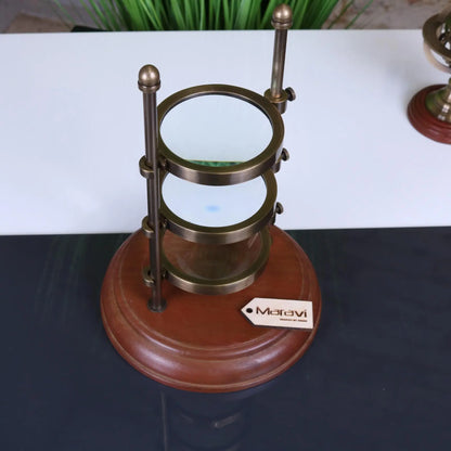 Diari Tower Magnifier 3 Level Antique Style Angled Top View