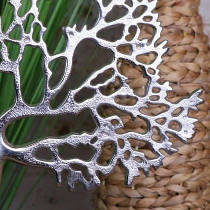 Lolam Tree Sculpture Closeup of Distressed Metal