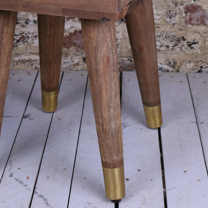 Joypur Bedside Cabinet Mango Wood Closeup of Legs