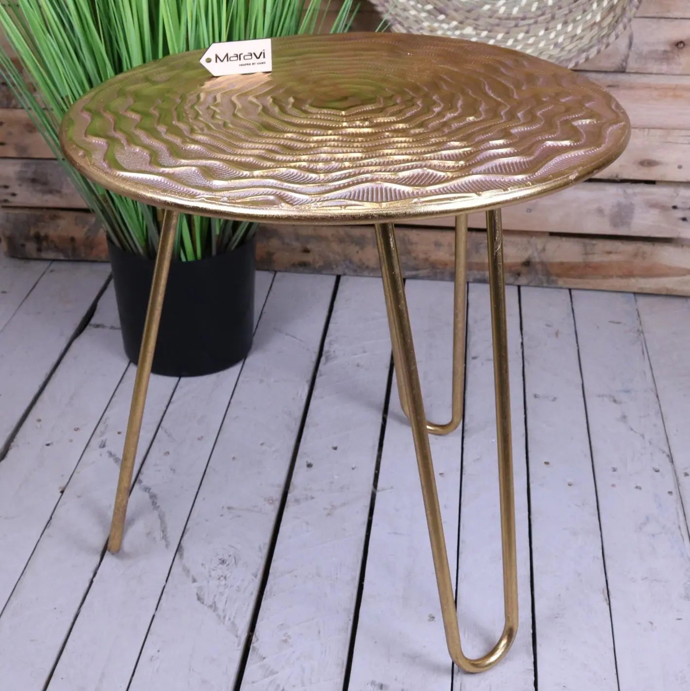Malan Gold Tripod Table Hairpin Legs - Main Image