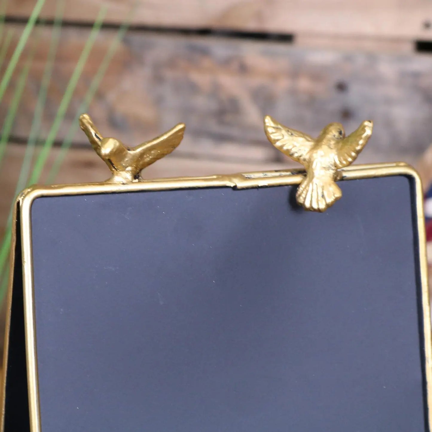 Chickli Gold Frame Mini Chalk Board - Closeup of Top of Board