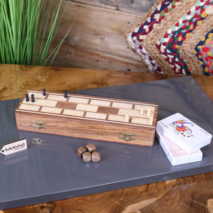 Deori Sheesham Wood Cribbage Game Set - Alternative Main Image