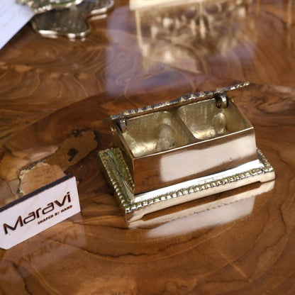 Newsa Sunflower Design Luxury Desk Accessories - Stamp Box Lid Open