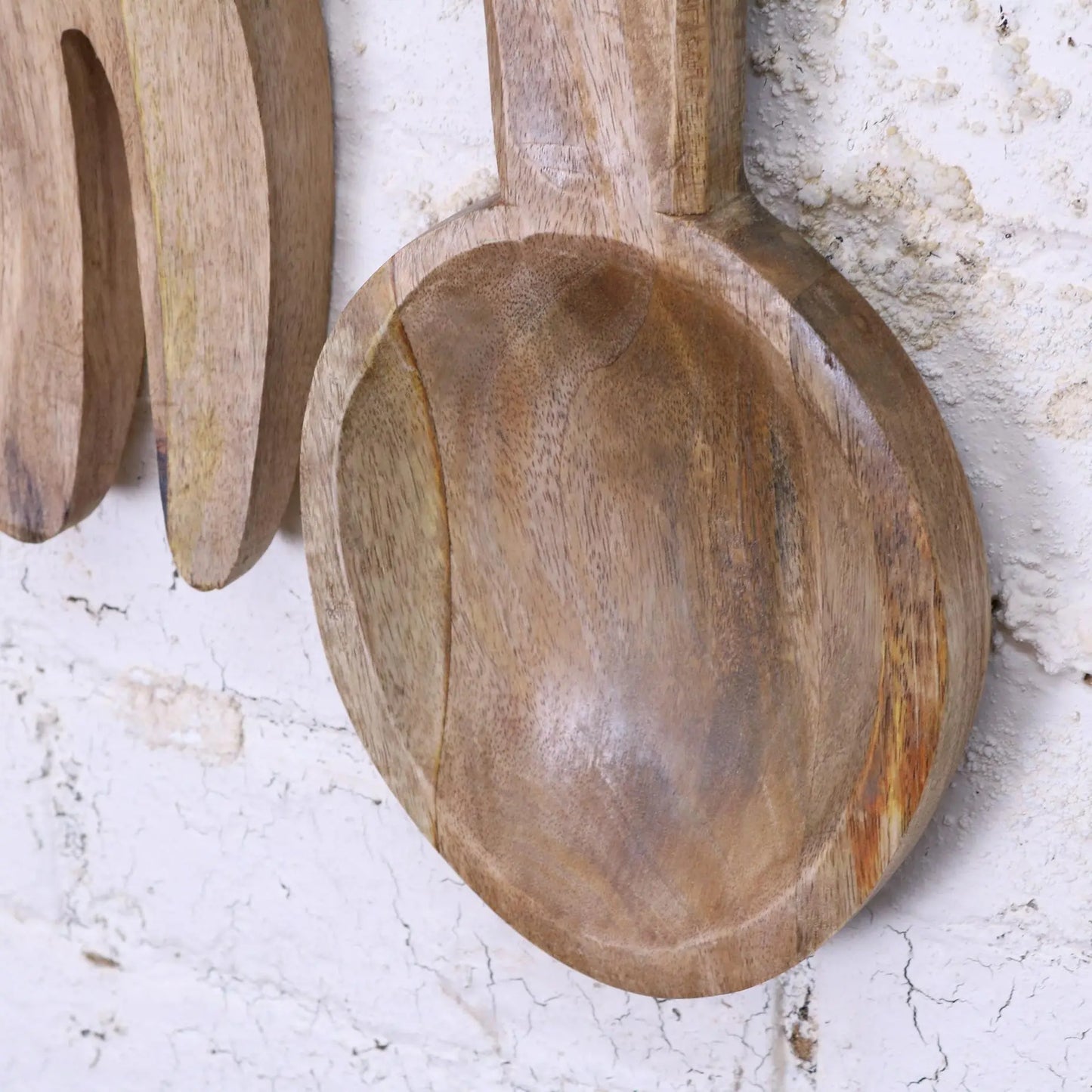 Mawbri Wooden Display Kitchen Giant Cutlery Spoon Fork and Knife - Closeup of Spoon 2
